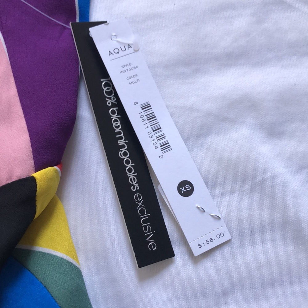 AQUA Rainbow Striped Maxi Wrap Dress size XS - Picture 6 of 10